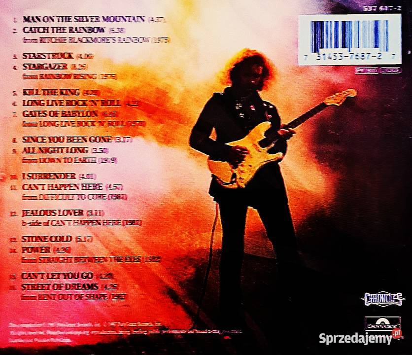 Album CD Kultowego Zespołu RAINBOW The Very rock Szczecinek