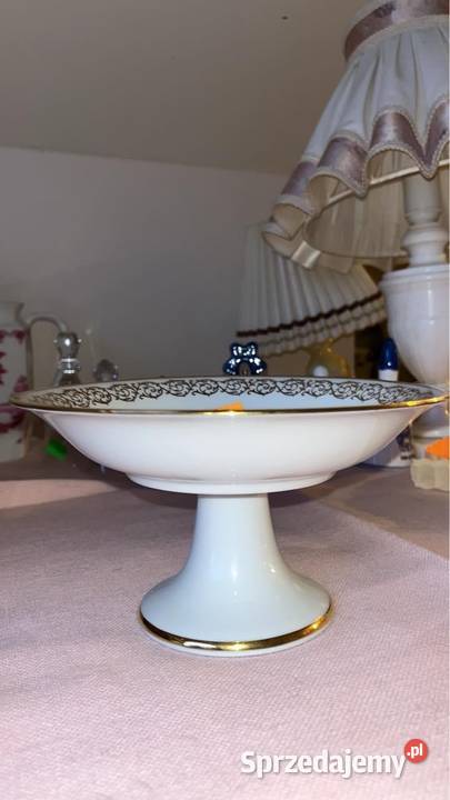 Patera Vintage ręcznie malowany stojak na ciasto Gdańsk