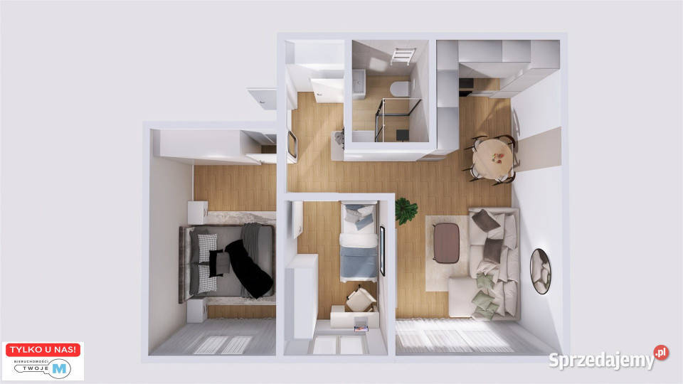 Mieszkanie 47m 3 pokoje Kielce Piętro 1 świętokrzyskie