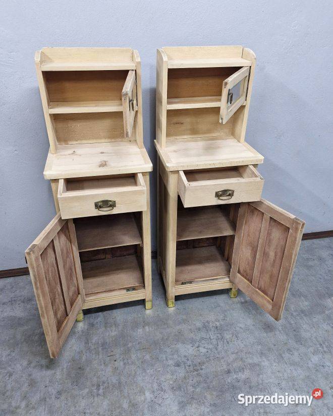 Bukowe szafki nocne z nadstawką AntykiMarki Marki