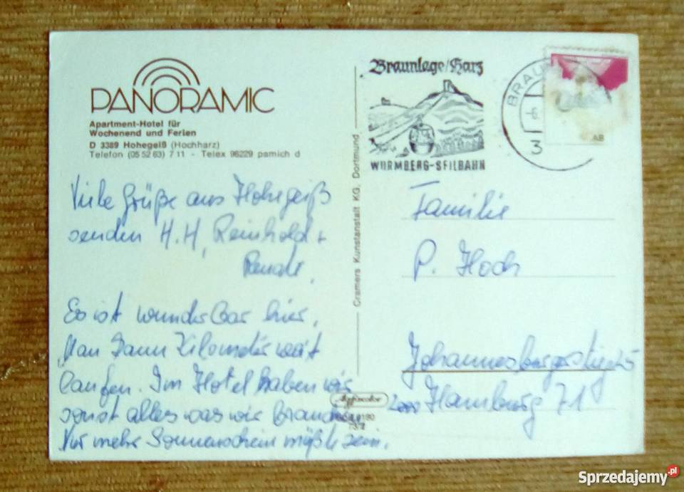 HOHEGEISS UZDROWISKO I OŚRODEK SPORTÓW W GÓRACH Pocztówki i karty telefoniczne Piszczac