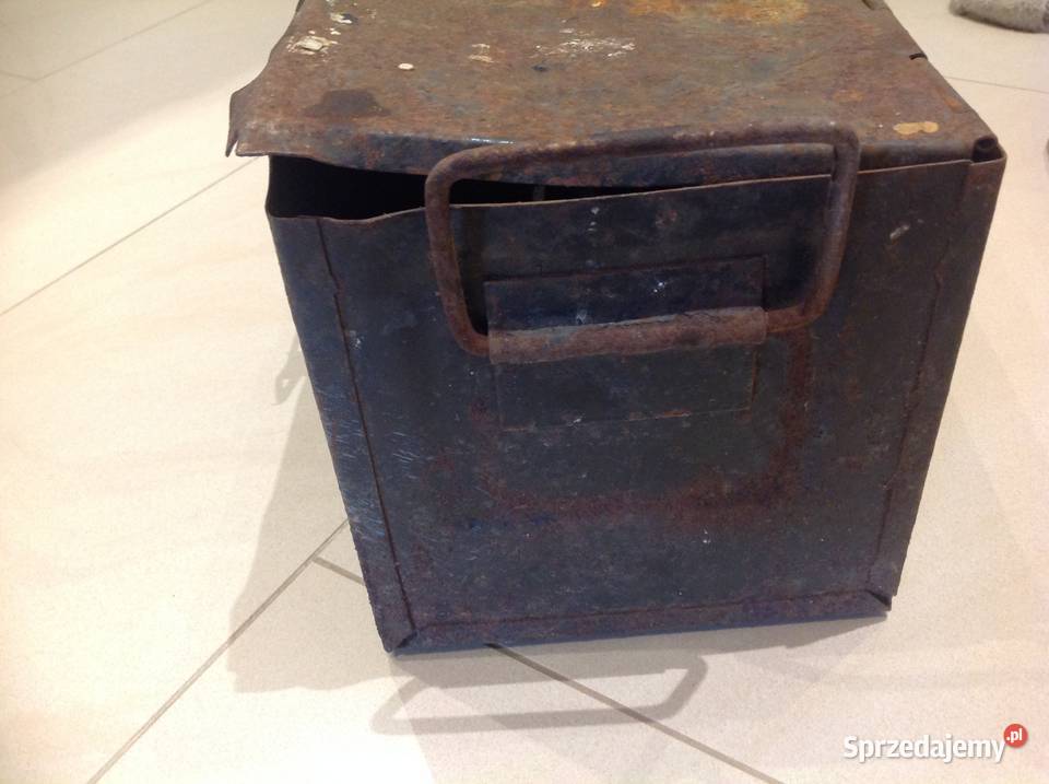 Stara Skrzynka Metalowa ZES CHOJNÓW Sygnowana lubuskie Nowa Sól