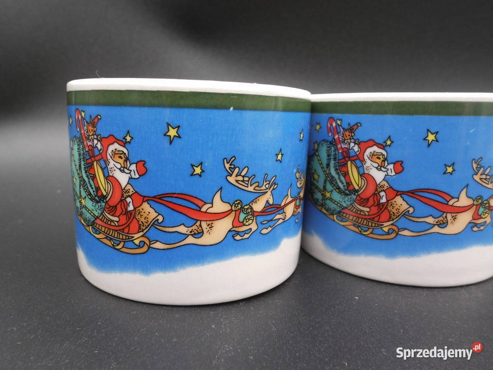 Zestaw 4 Porcelanowych Kubków Świątecznych Raszków
