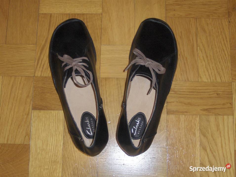 Półbuty CLARKS Felicia Vale Skóra Czarne 4041 Łódź