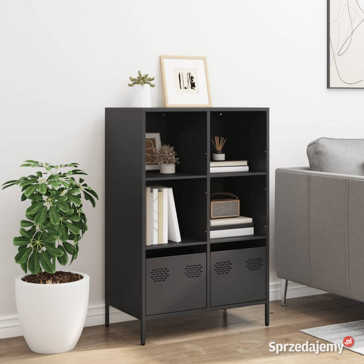 Szafka czarna 68x39x1035 stal WM851382 mazowieckie sprzedam