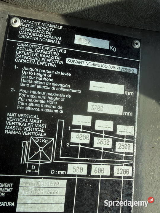 wózek widłowy terenowy MANITOU MSI40T 4000 2018r Działoszyn sprzedam