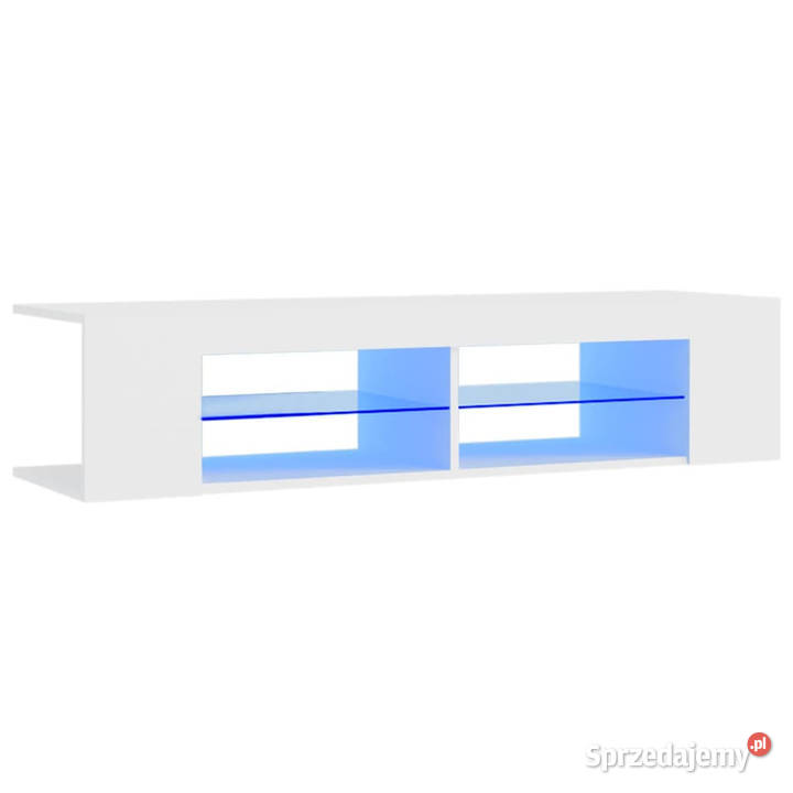 Szafka TV z oświetleniem LED biała 135x39x30 Warszawa
