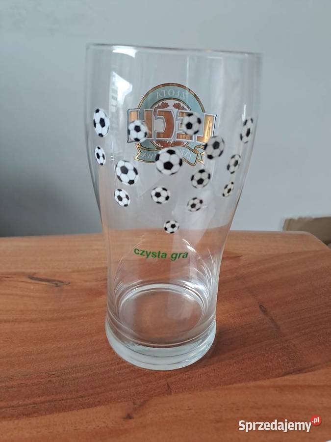 Pokal szklanka do piwa Lech piłka nożna czysta Warszawa