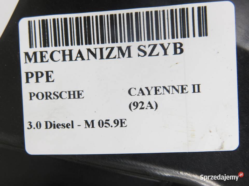 PODNOŚNIK SZYBY PRAWY PRZEDNI PORSCHE CAYENNE II