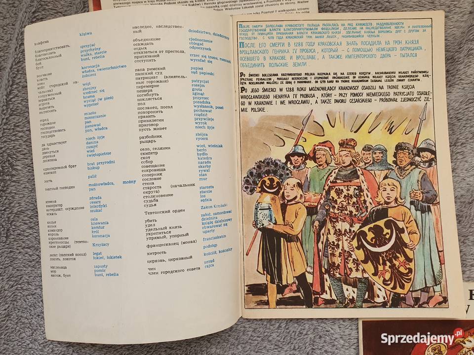 Władysław Łokietek zestaw 4 komiksów rózne Gdynia