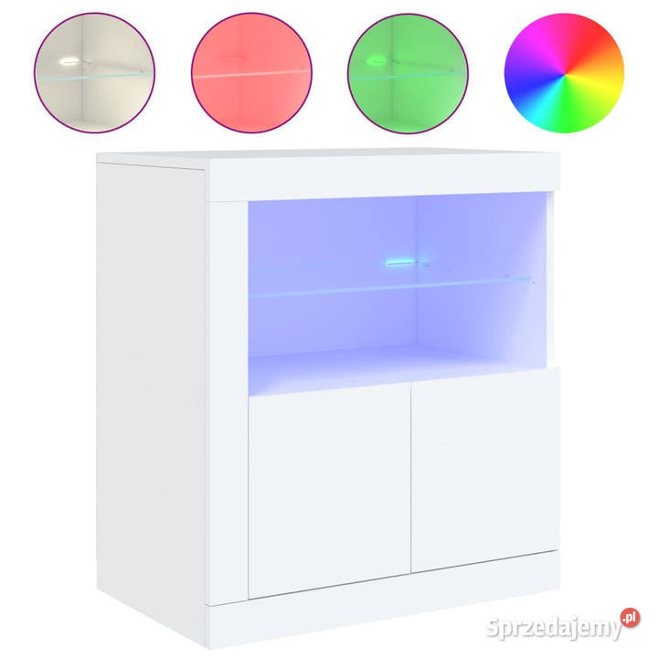 Szafka z oświetleniem LED biała 605x37x67 Szafki Warszawa