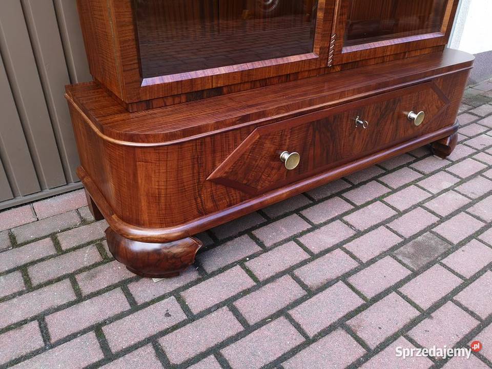 Witryna Biblioteka Serwantka ARTDECO Orzech wielkopolskie Swarzędz sprzedam