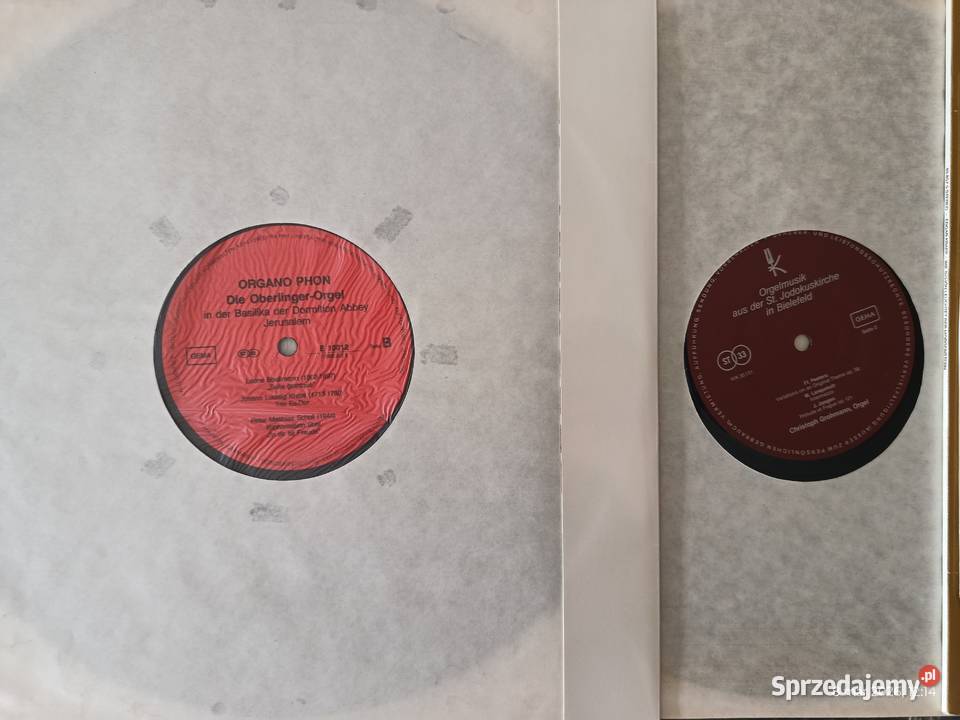 4 albumy winylowe z muzyką organową