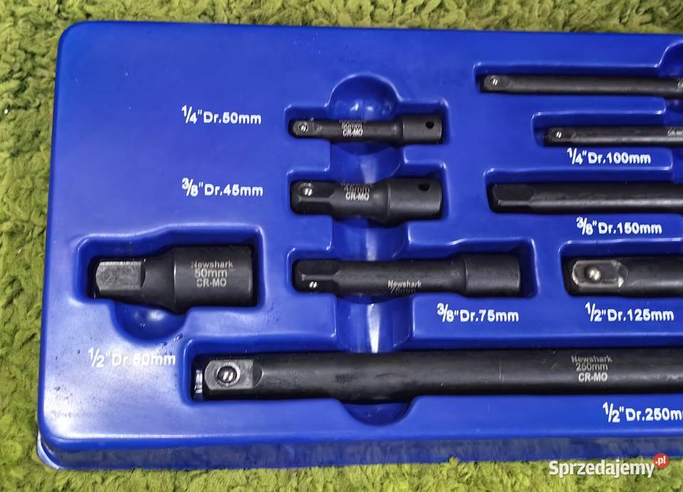 zestaw przedłużek udarowych 9 el nowe DPD Inczew