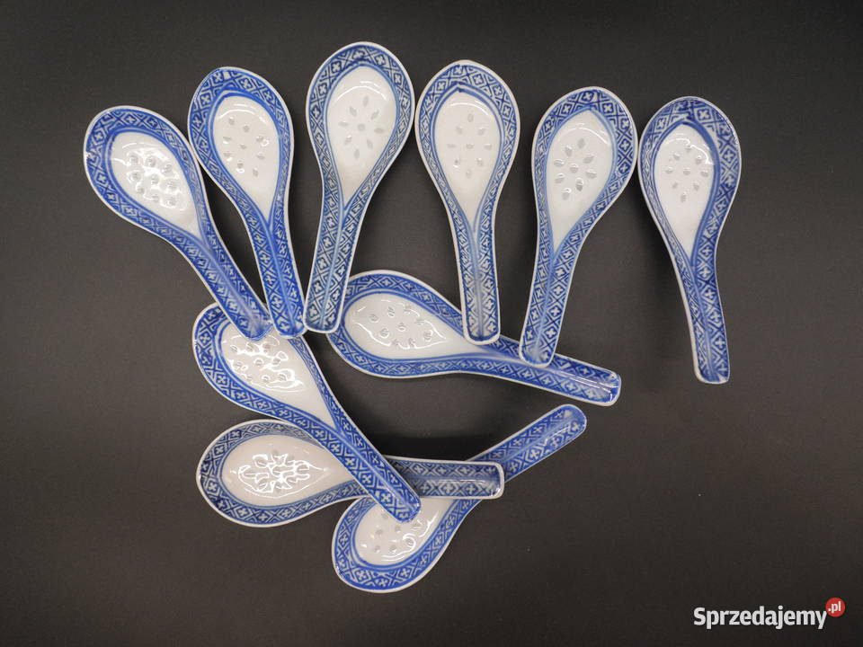 Chińskie porcelanowe łyżki 10 porcelana ryżowa wielkopolskie Raszków sprzedam