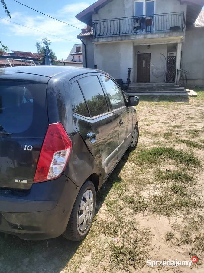 Hyundai i10 2008r uszkodzony mazowieckie Borzęcin Duży sprzedam