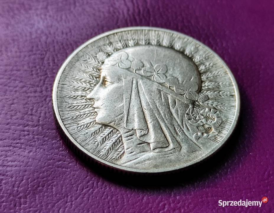 Moneta II RP 5 1934 GŁOWA KOBIETY Numizmatyka Pruszków