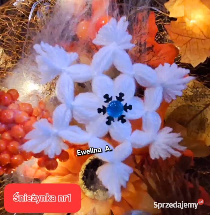 Śnieżynka ozdoba choinkowa Bombka handmade podkarpackie Dębica