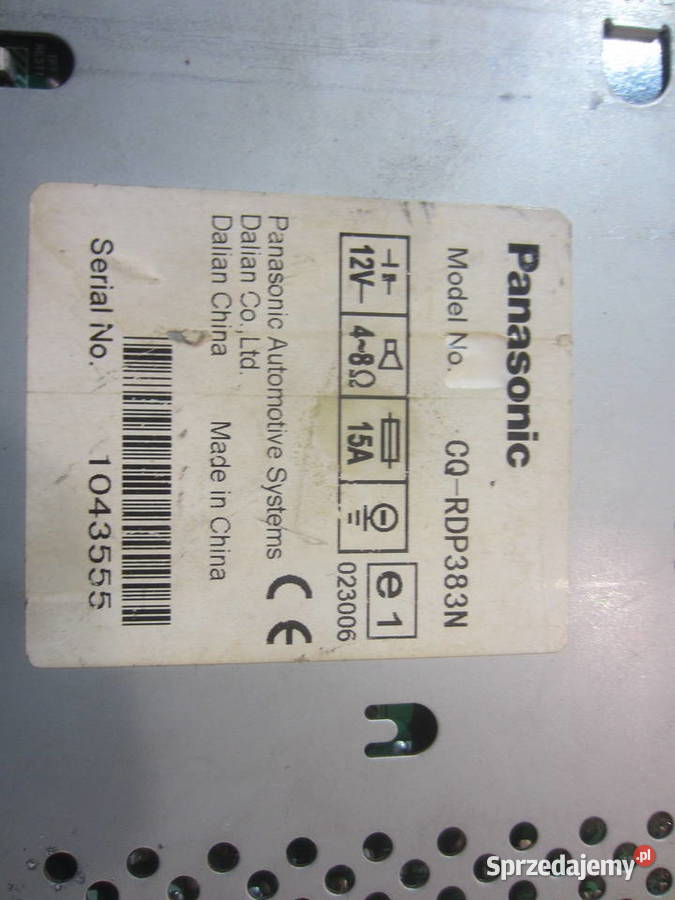 radio radioodtwarzacz CD panasonic cqrdp383n osobowe Szczecin