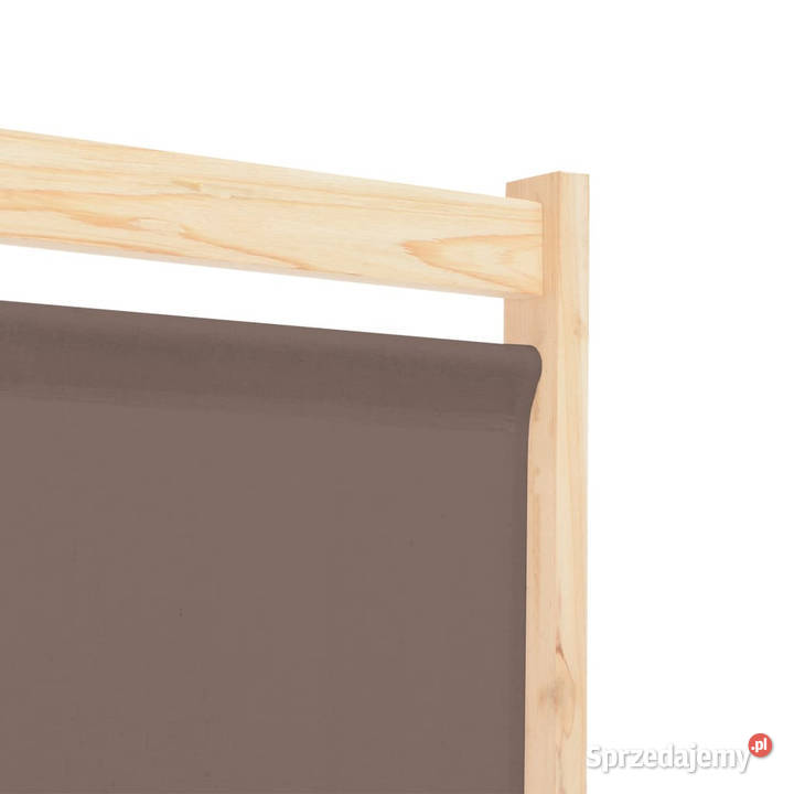 Parawan 6panelowy brązowy 240 x 170 x 4 tkanina Warszawa