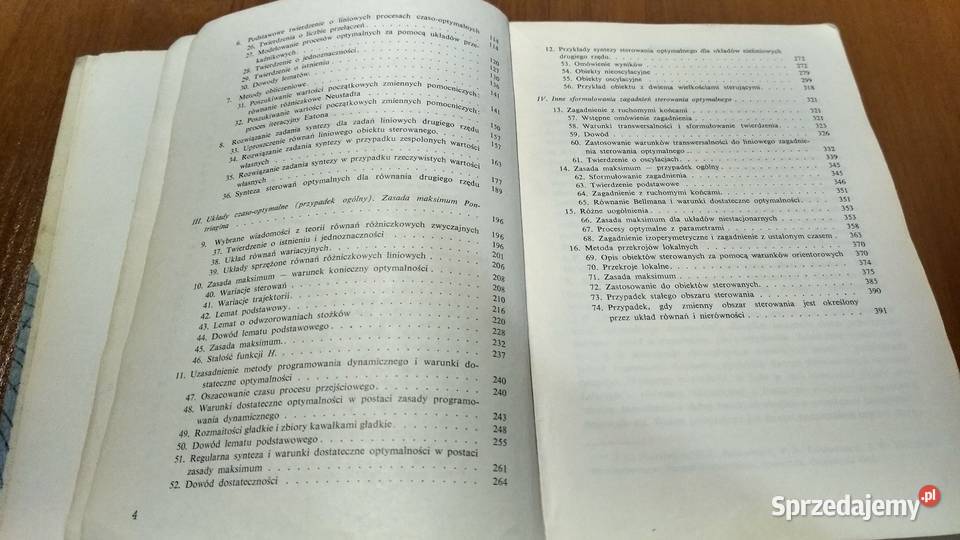 Matematyczne metody sterowania optymalnego W G miękka z obwolutą Gdańsk