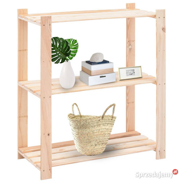 Regały z 3 półkami 2 80x38x90 sosna 150