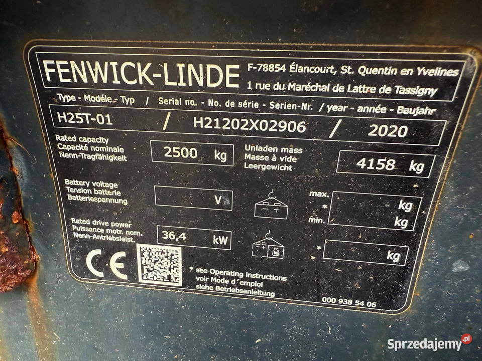 wózek widłowy LINDE H25T nowy model 2020r gaz łódzkie Działoszyn