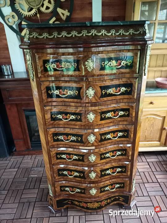 Komoda francuska intarsja zdobiona Warszawa sprzedam