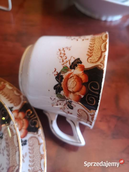 Filiżanka z talerzykiem Sygnowana England