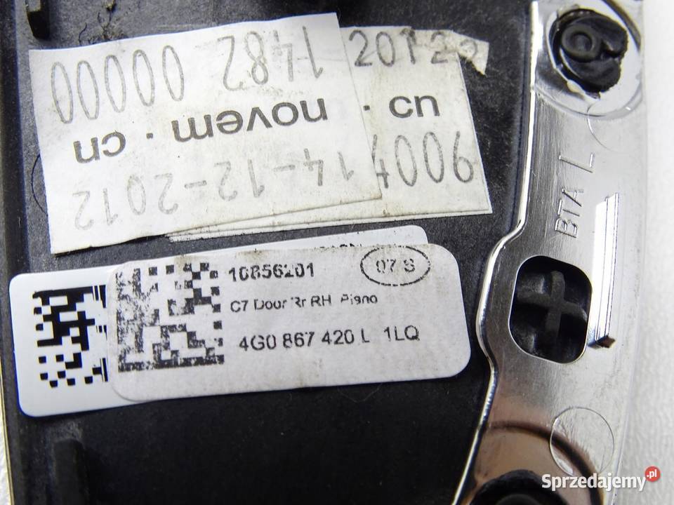 DEKOR LISTWA DRZWI LEWY TYŁ TYLNY AUDI A6 C7