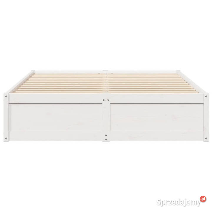 Rama łóżka bez materaca biała lite drewno 166cm mazowieckie