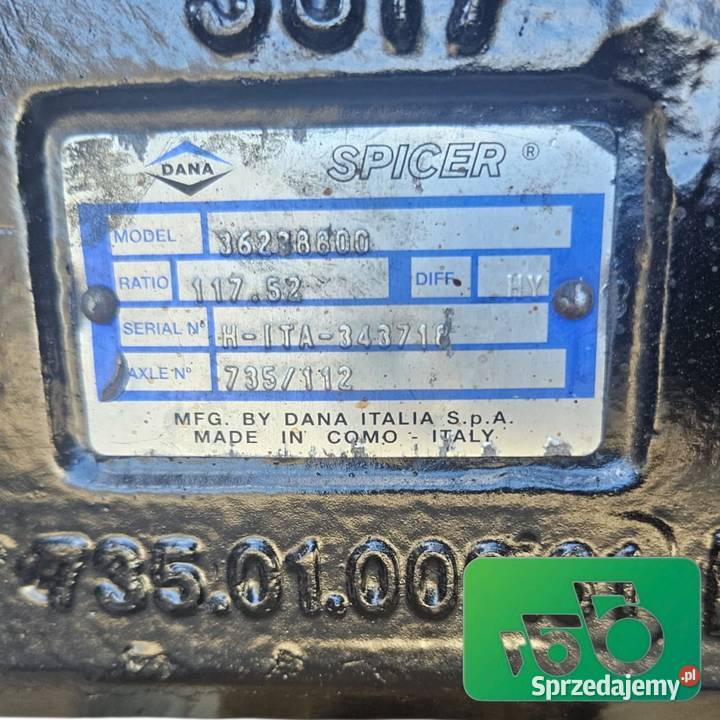Przednia Oś Dana Spicer 7350100961 Valtra N111 wielkopolskie Wilkowo