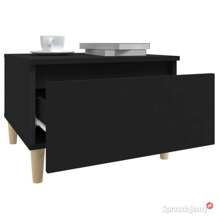 Stolik boczny czarny 50x46x35 materiał Warszawa