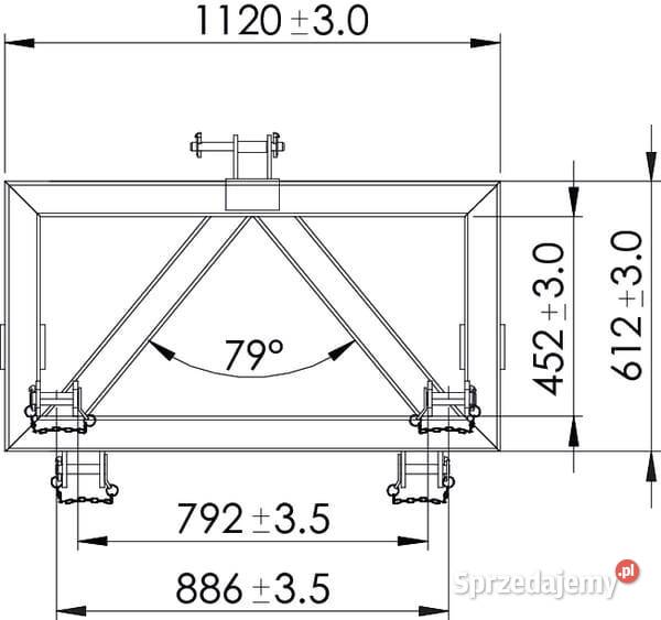 Trójpunktowy adapter do normy Euro TL150852 Kamionna