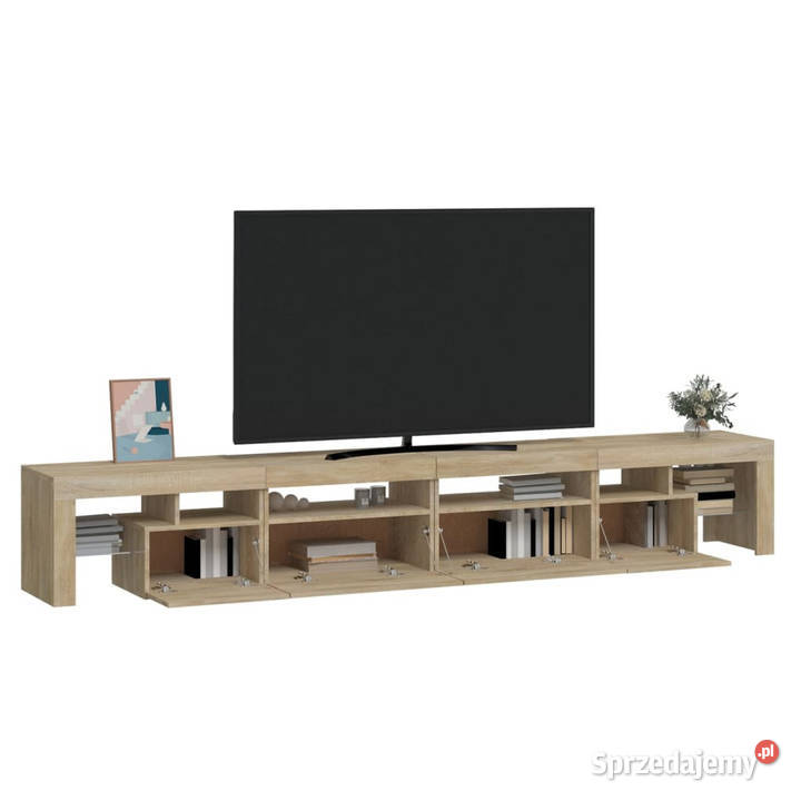 Szafka pod TV z oświetleniem LED dąb sonoma mazowieckie Warszawa