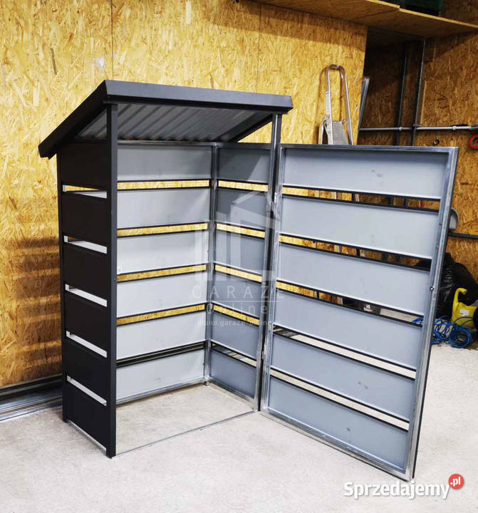 Wiata śmietnikowa spad tył 09x05m Antracyt Iława