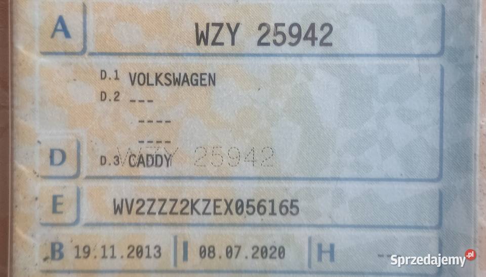 VW caddy 16 TDI właściciel Salon Polska klimatyzacja Caddy Żyrardów