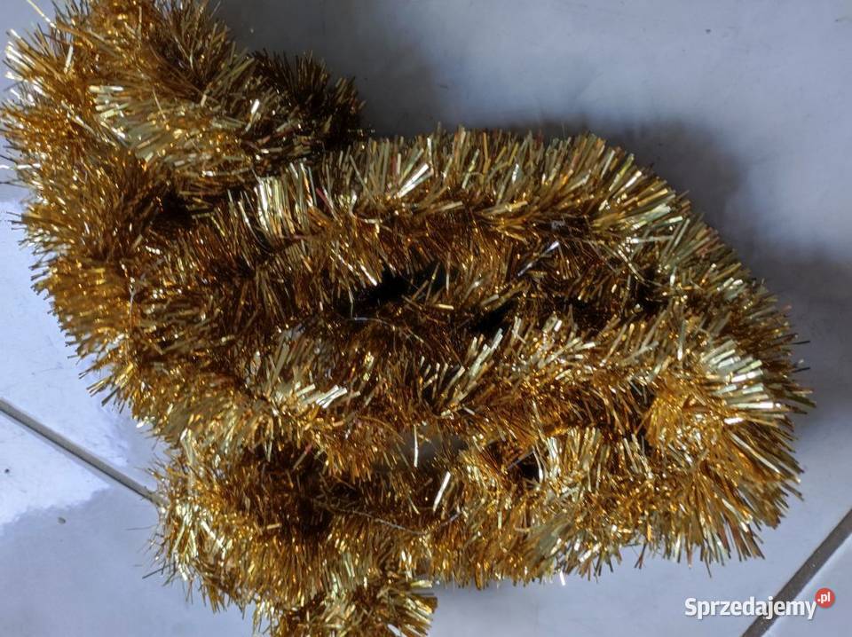 złoty łańcuch choinkowy na choinkę girlanda Kielce