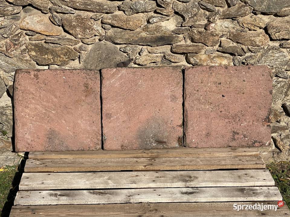 STARE PŁYTY PODŁOGOWE 3 CZERWONY PIASKOWIEC dolnośląskie