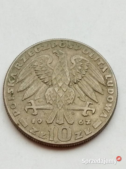 Moneta 10 1967r Gen Karol Świerczewski Numizmatyka Dąbrowa Górnicza sprzedam