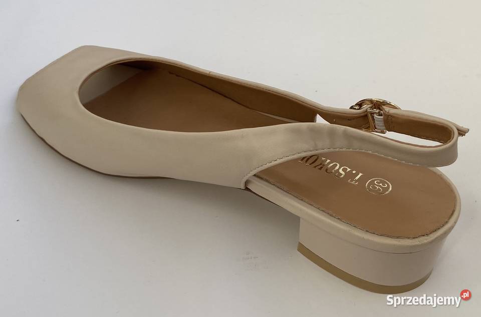 Beżowe damskie czółenka rozmiar 37 IGC81G1360 skóra ekologiczna Żyrardów sprzedam