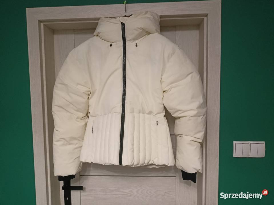 Kremowa kurtka puchowa PUFFER oversize M 38 ecru