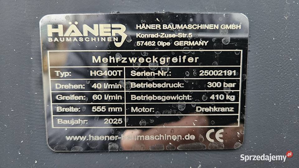Haner HG400T Koparki Bydgoszcz