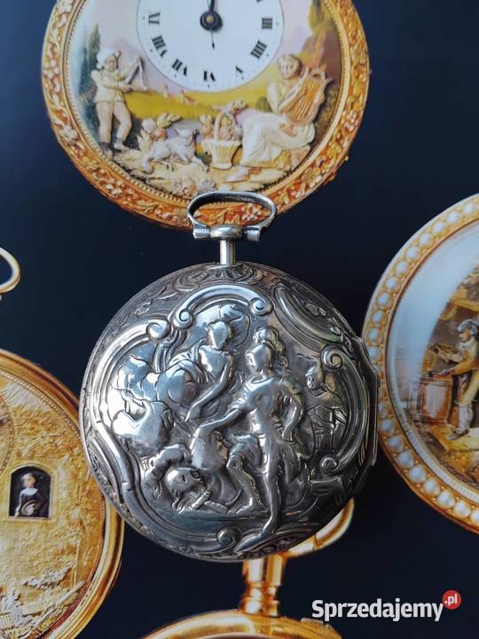 J Miller Srebrny zegarek kieszonkowy 1760 Wagowo