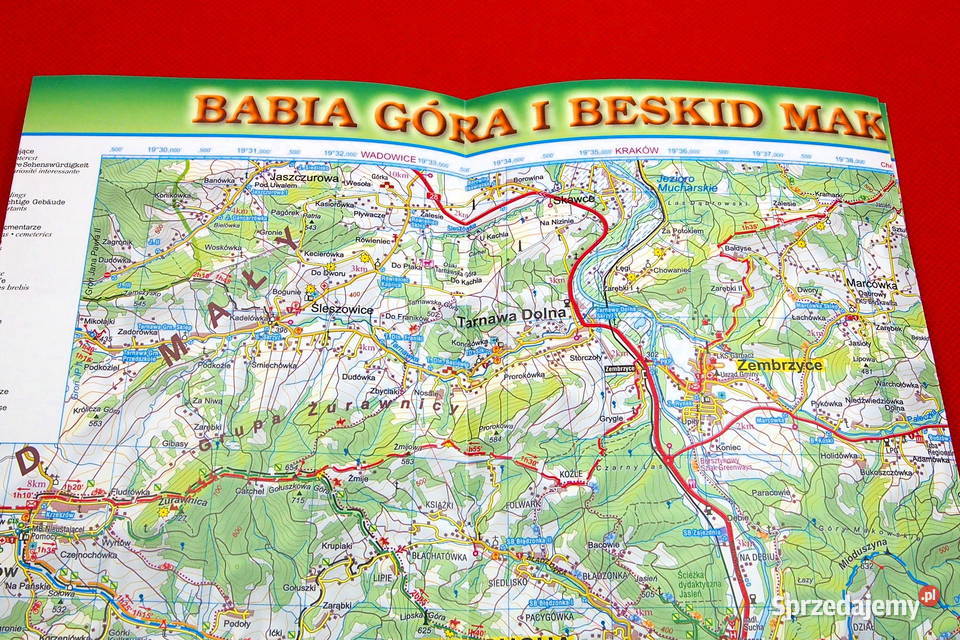 MAPA turystyczna BABIA GÓRA i Beskid Makowski