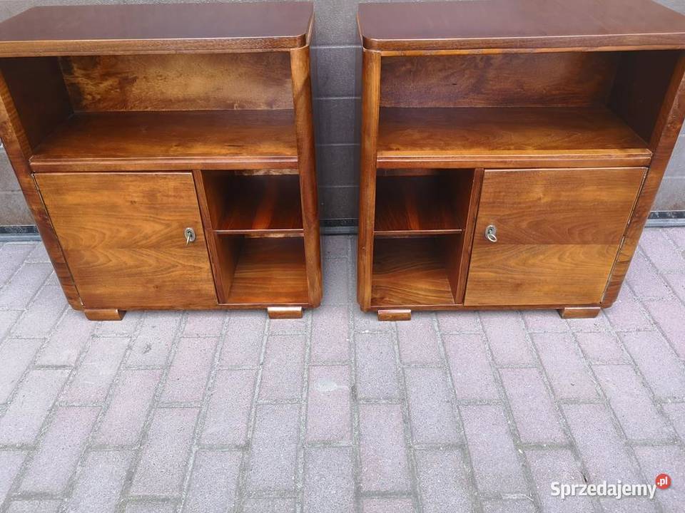Stoliki Szafki Nocne Art Deco Orzech Stare Antyk Swarzędz