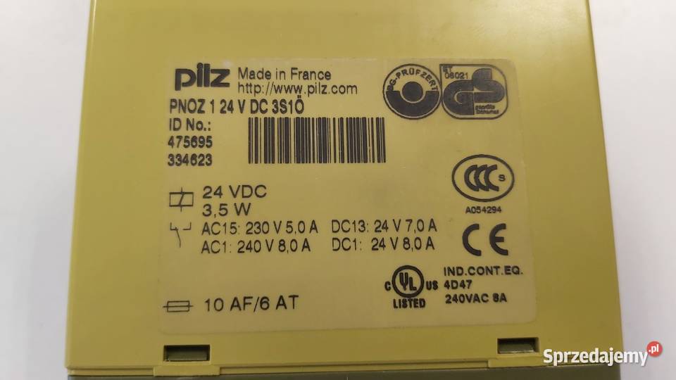 Mduł bezpieczeństwa PNOZ 1 PILZ Elektryka i akcesoria Wyszków