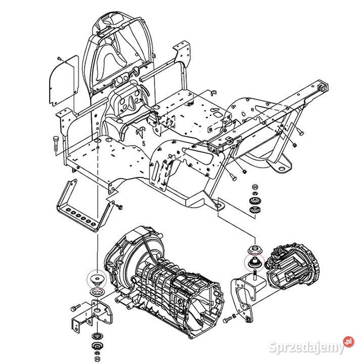 Poduszka mocowania podłogi Yanmar EF227 EF230 Części i osprzęt rolniczy Tajęcina