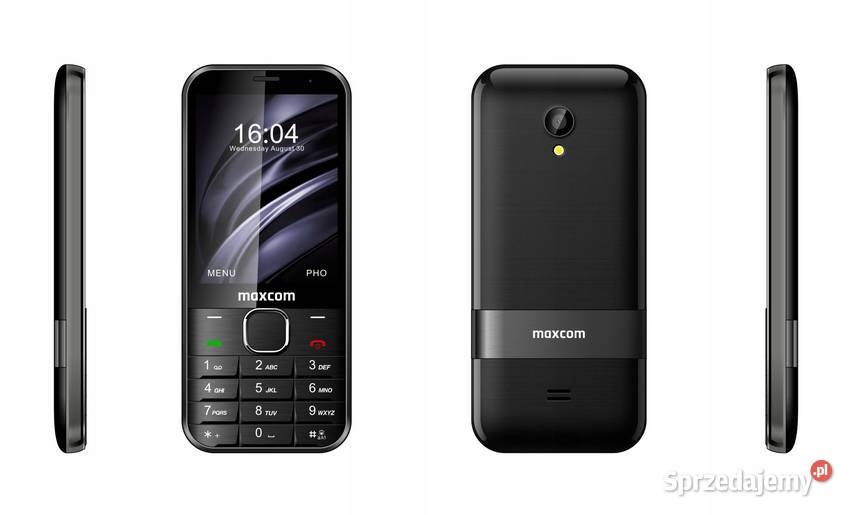 NOWY TELEFON MAXCOM MM334 ELEGANCKI czarny 4G Warszawa