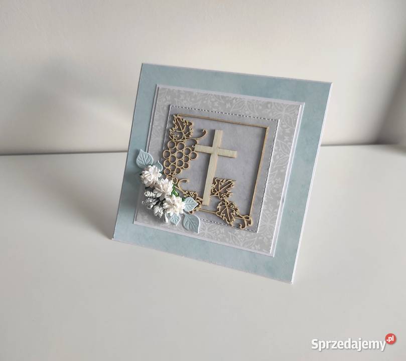 Kartka ręcznie robiona Komunia Święta handmade łódzkie Łódź sprzedam